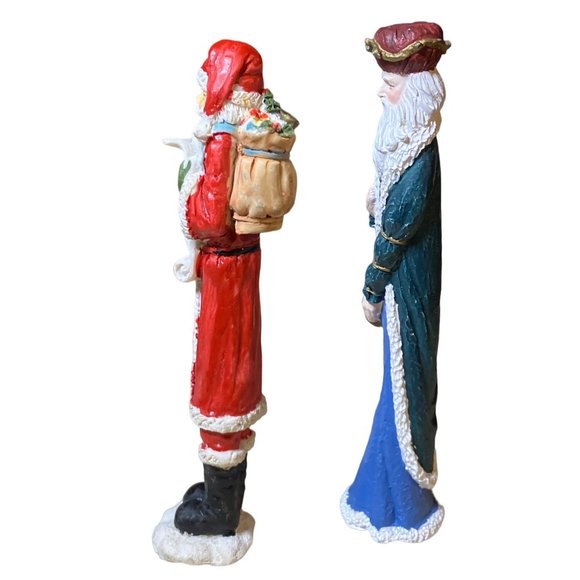 Thin Skinny Santa Figurines Set of 2 - Picture 4 of 11